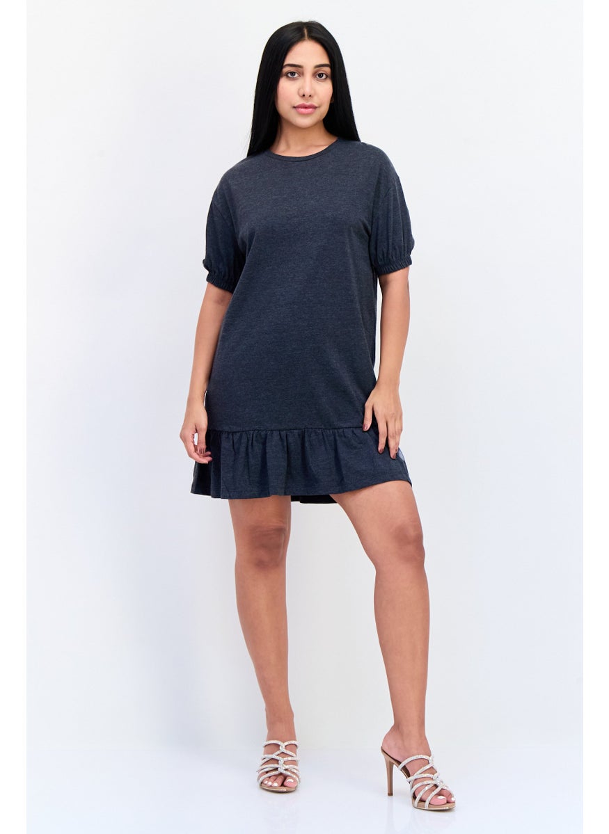 ONLY Women Solid Mini Dress, Anthracite Grey  - Image 4