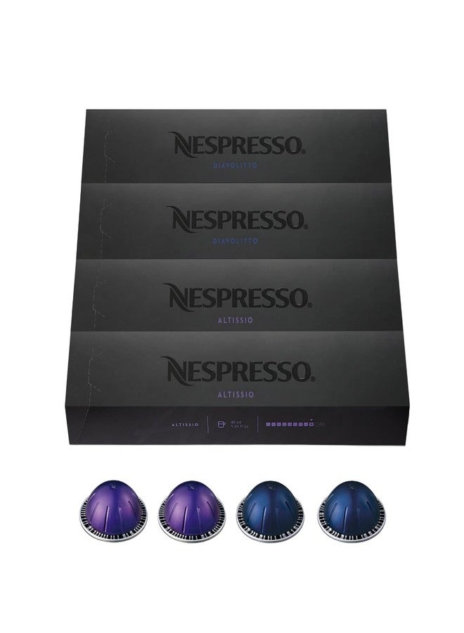 Nespresso Capsules Vertuo, Espresso Bold Variety Pack, Medium and Dark Roast Espresso Coffee, 40-Count Espresso Pods, Brews 1.35oz. - Image 1