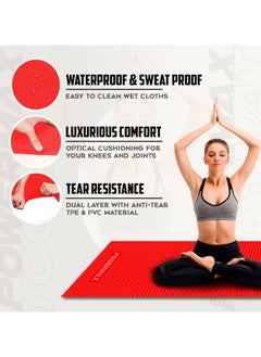 6mm Thick Premium Exercise Red Color Yoga Mat-Ultra-Dense, Non-Slip, Eco-Friendly with Moisture-Resistant Cushioning for Optimal Comfort and Stability - pzsku/ZE4FBA7B573934D9C9B95Z/45/_/1723543231/83130cc9-e8fc-4721-8a7d-cb3e024f3894