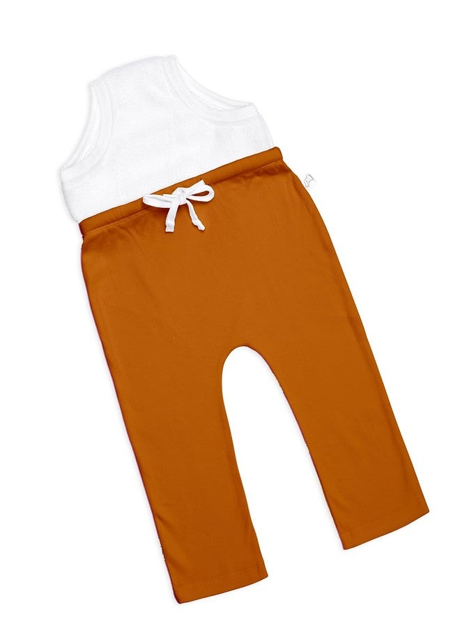 superbottoms Diaper Pants | Cotton Baby Cotton Pants with Attached Padded Underwear | Ideal for Diaper-Free Time, Outings & Potty Training | Unisex Solid Print | 9-12M | Soft Fit - Image 1