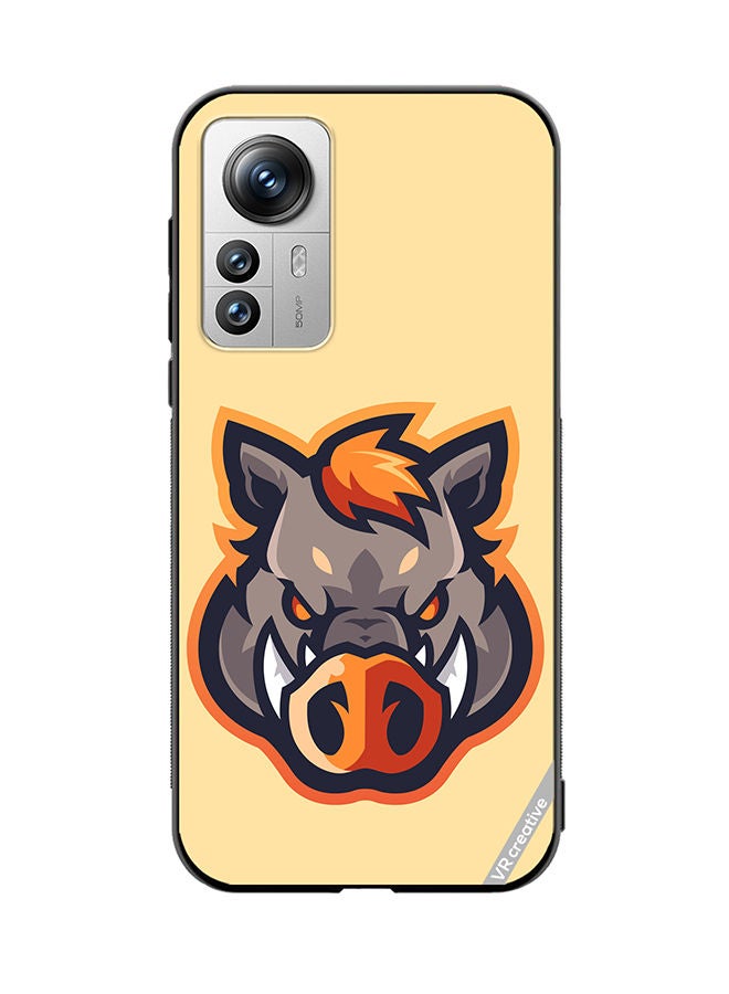 VR CREATIVE Protective Case Cover For Xiaomi 12 Pro Wild Boar Design Multicolour - Image 1