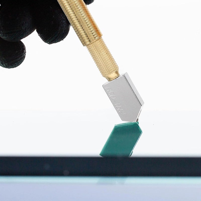 Healifty 3pcs Glass Cutter Set with Metal Handles Handheld Glass Cutting Tools for Tile Includes Small and Large Cutting Wheels Suitable for Home and Professional Use - Image 5