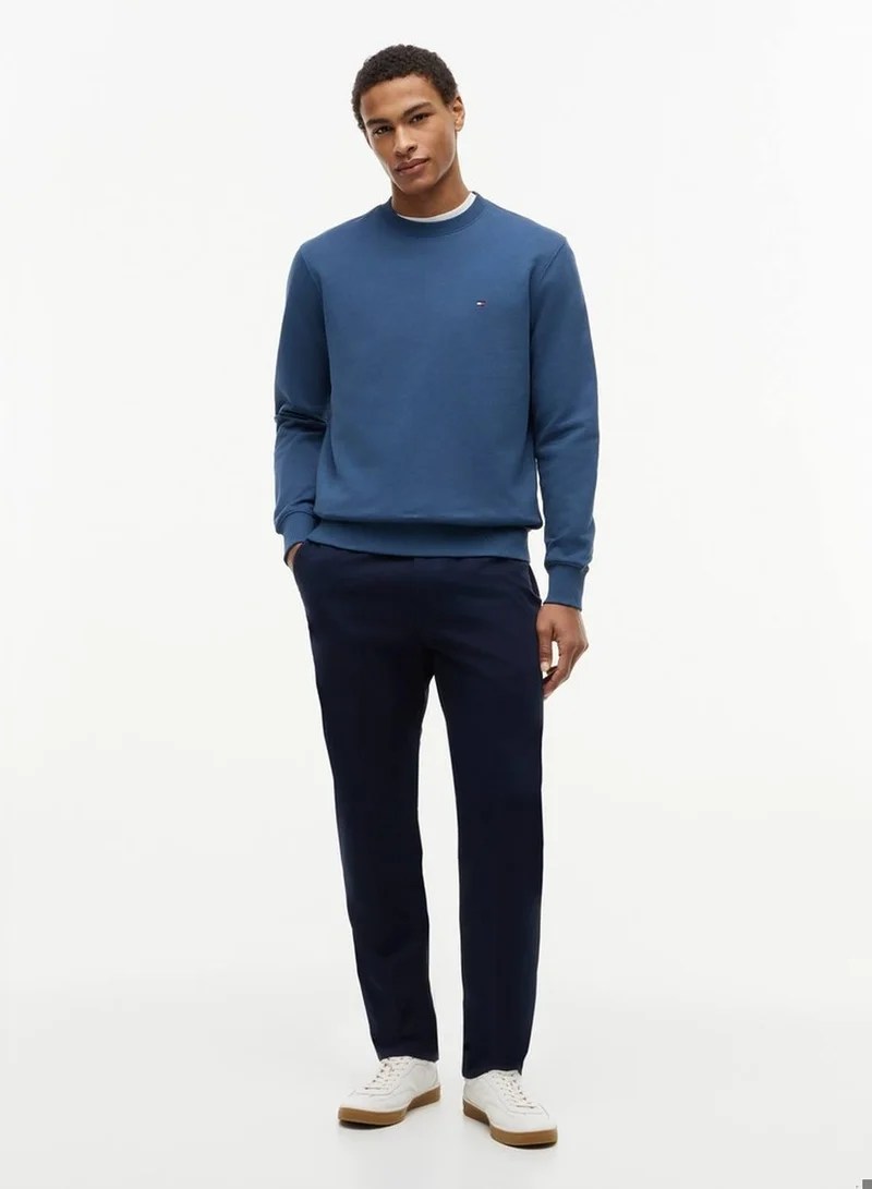 Tommy Hilfiger Aegean Sea Terry Crew Neck Sweatshirt for Men | Best Price UAE