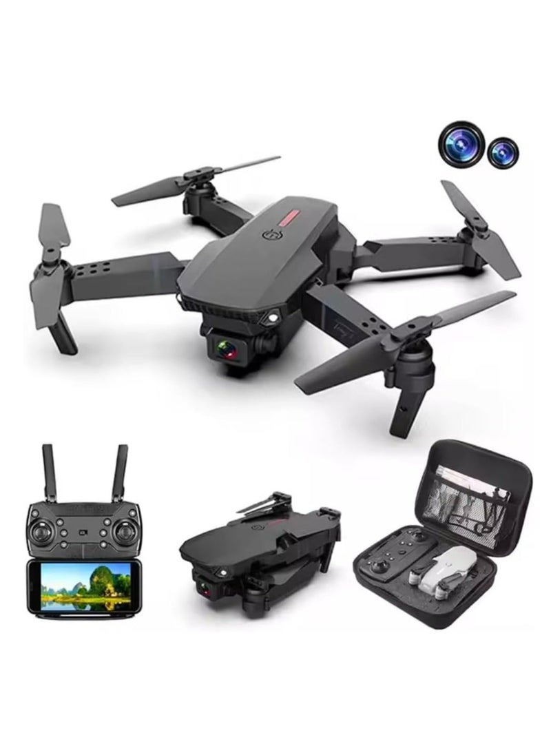 ELTRAZONE E88 Drone 4K with High Definition Camera – WiFi Foldable Drone, 2.4G 6-Axis RC, Altitude Hold – Black, Perfect for Aerial Photography & Easy Flying – UAE Delivery  - Image 4