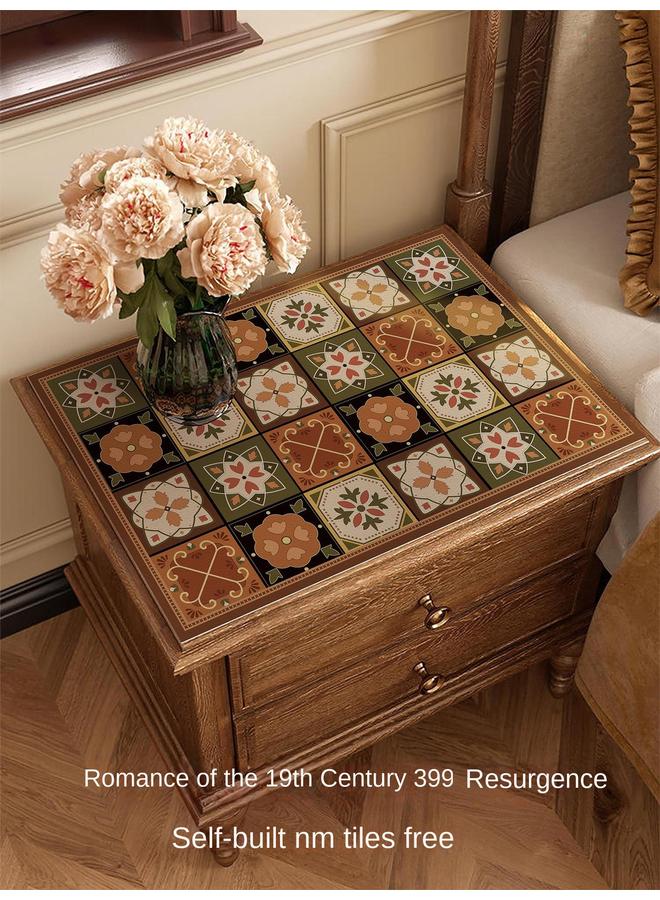 Bluejw Maillard Bedside Table Mat Light Luxury Waterproof Wash-free Easy-care Dust-proof Mat American Atmosphere Sense Leather Tablecloth - Image 4