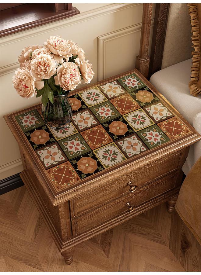 Bluejw Maillard Bedside Table Mat Light Luxury Waterproof Wash-free Easy-care Dust-proof Mat American Atmosphere Sense Leather Tablecloth - Image 2