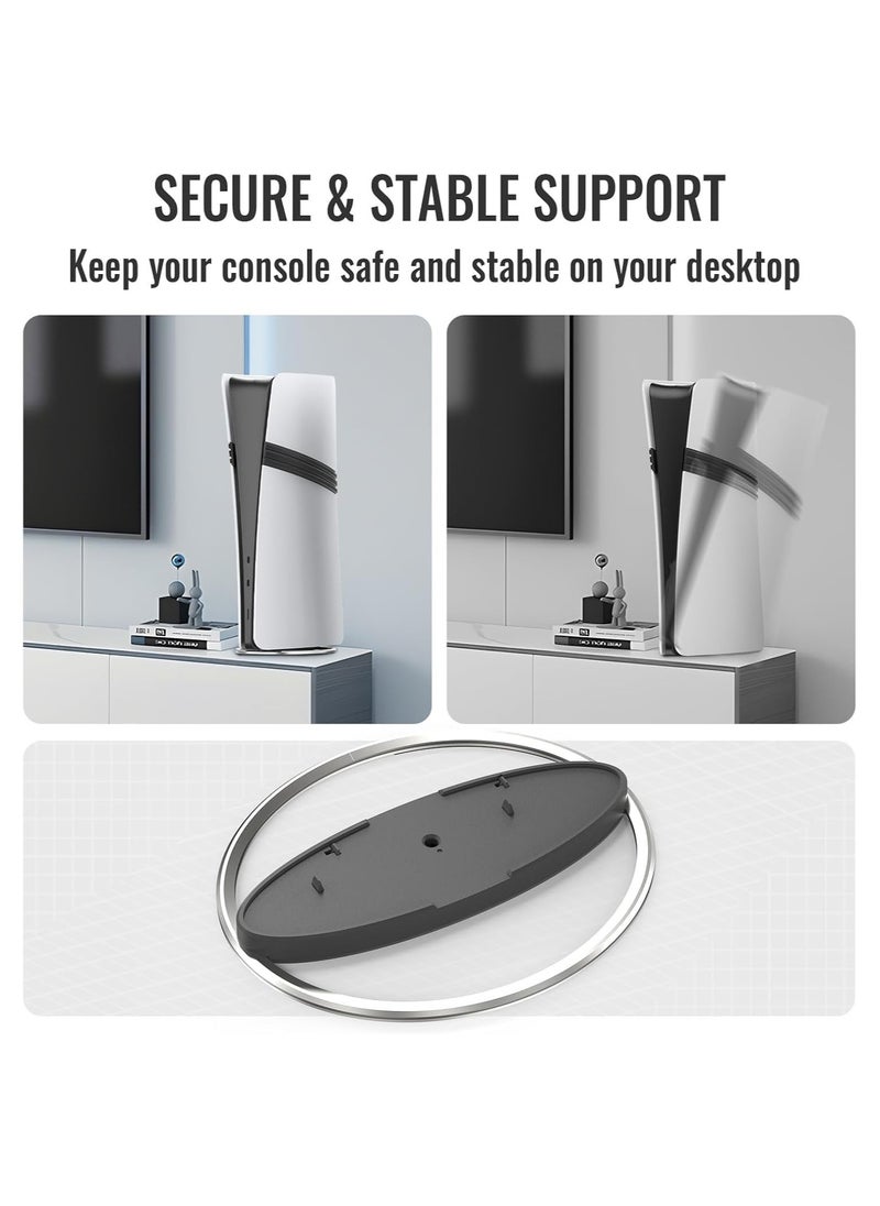 Vertical Stand for PS5 Console, Non-Slip Base Stand, PS5 Base Accessories, Metal Upright Base Anti-Slip Holder for PS5/PS5 PRO/PS5 Slim Console with Screw