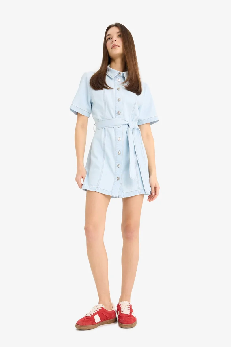 DeFacto Soft Denim Short Dress