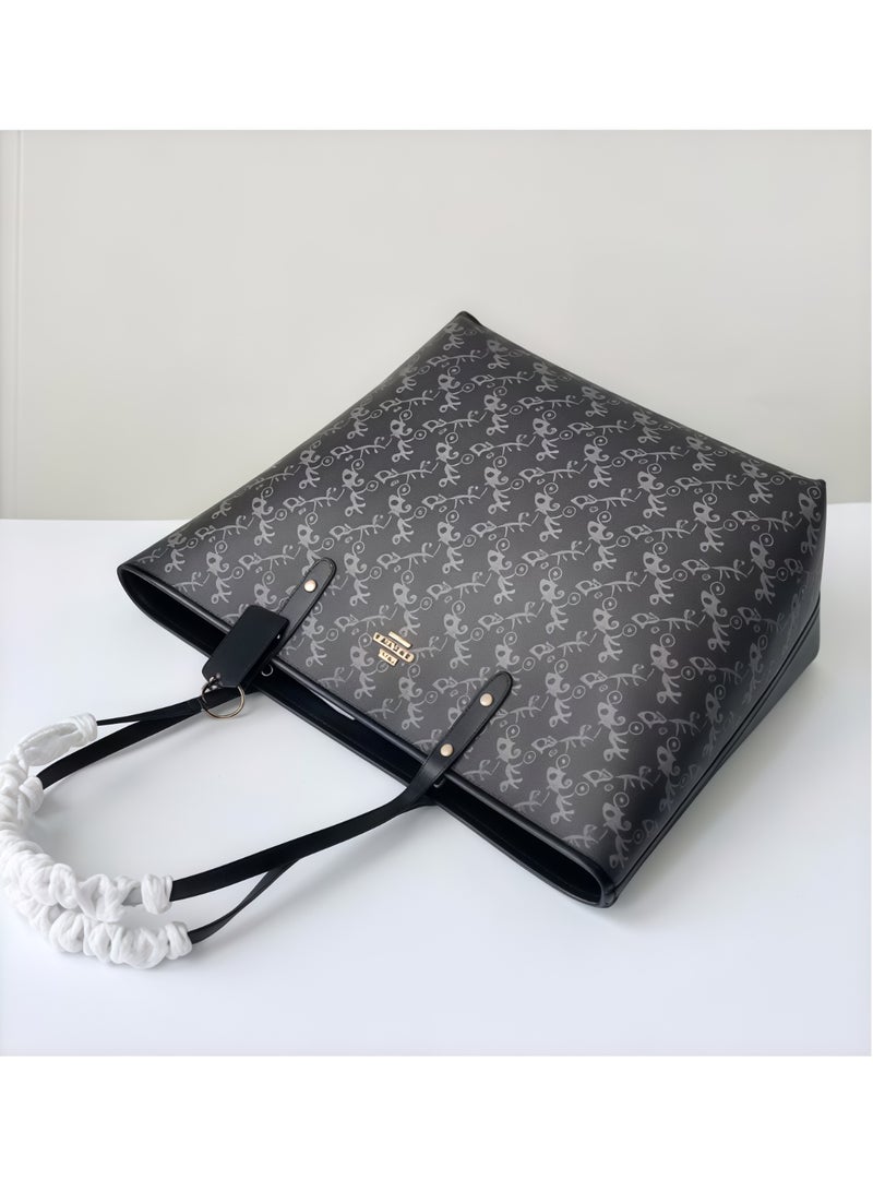 كوتش اوت ليت حقائب كوتش أوتليتحقيبة يد كوتش سيتي توت من القماش المميز - موضة نسائية متعددة الاستخدامات، بسعة كبيرة، حجم كبير، حقيبة يمكن حملها باليد أو على الكتف - Image 4