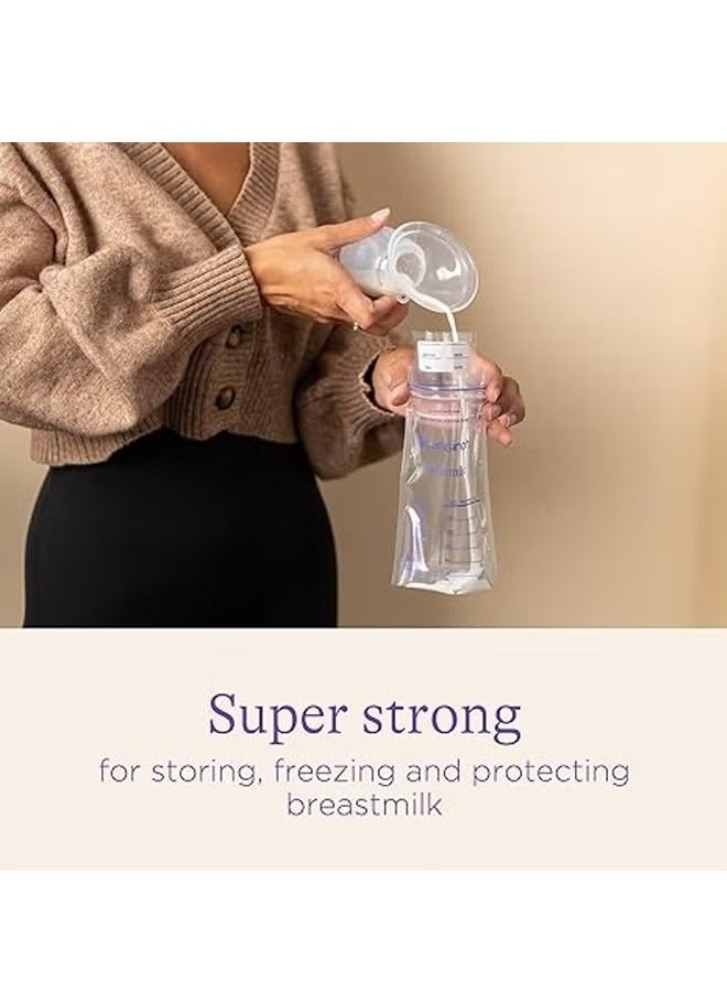 Lansinoh أكياس تخزين حليب الثدي 25 قطعة، 180 مل، سهلة الاستخدام لتخزين حليب الثدي للتغذية، مستلزمات الأطفال، معقمة مسبقًا، مختومة بشكل صحي ومزدوج للتجميد والتبريد - Image 3