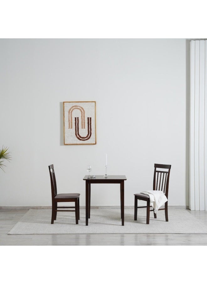 Pan Home طقم سفرة سيبروك 1+2 من الخشب الصلب - بني  - Image 1