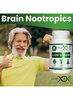 Genex Formulas Lions Mane Supplement With 100% Lions Mane Extract - Nootropics Brain Support Supplement For Brain Boost, Focus, Mental Clarity, Natural Energy, 1000Mg/Serving - (120 Capsules)  - Image 5