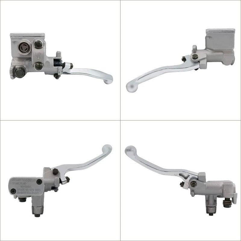 Triumilynn 7/8" Right Front Brake Master Cylinder Perch Replacement for Hon-da CR125R CR250R CR500R CRF250R CRF450R CRF250X CRF450X (Silver) - Image 3