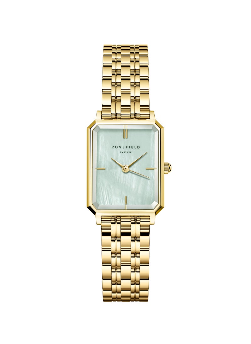 RoseField - Rosefield Octagon XS Mint Green MOP Steel Gold Women Watch - OGGSG-O71 - Image 1
