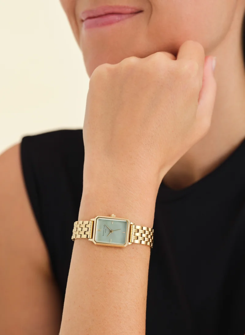 RoseField Rosefield Octagon XS Mint Green MOP Steel Gold Women Watch - OGGSG-O71