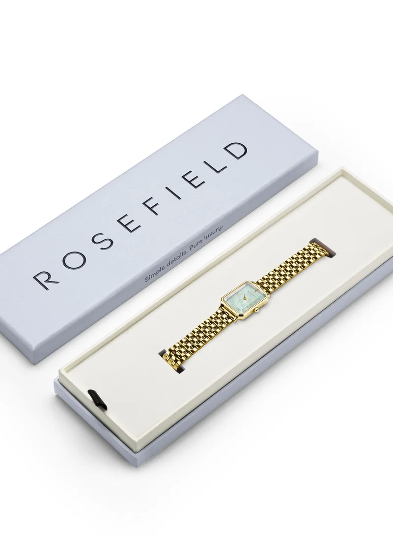 RoseField Rosefield Octagon XS Mint Green MOP Steel Gold Women Watch - OGGSG-O71