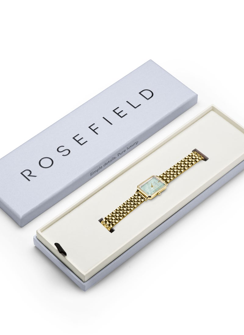 RoseField - Rosefield Octagon XS Mint Green MOP Steel Gold Women Watch - OGGSG-O71 - Image 1