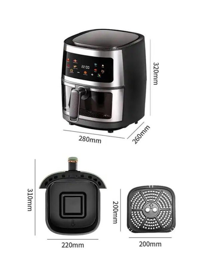 SilverCrest - Silver Crest Air Fryer with LED Touch Screen And Rapid Air Convection Technology, 8L,2400W - Image 1