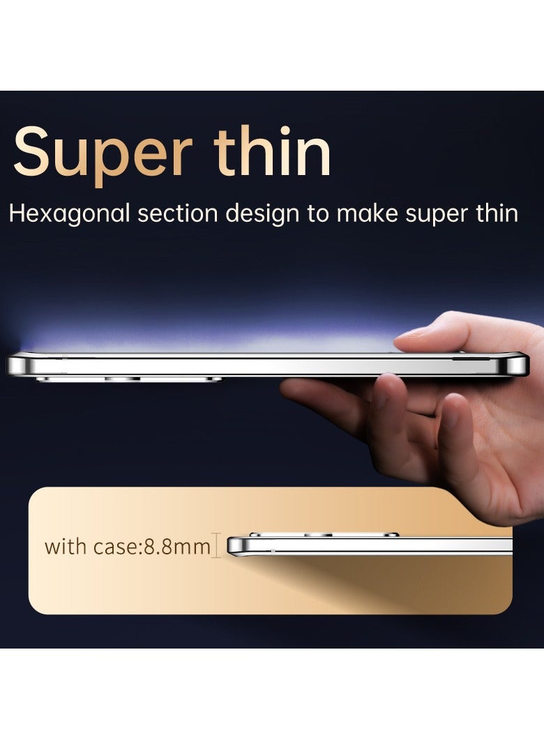 عام Case معدني مغناطيسي لهاتف Samsung Galaxy S23 Ultra/S23 Plus/S23 مع حماية مدمجة للعدسة من الألومنيوم فائقة الرقة. - Image 4