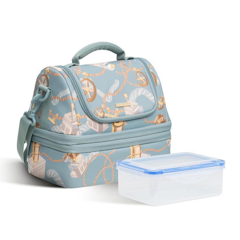 Everfun Womens Lunch Box Two Compartments Insulated Lunch Tote Bag Large Leakproof Soft Cooler Valentine's Day Gifts for Work Picnic Travel - Image 1