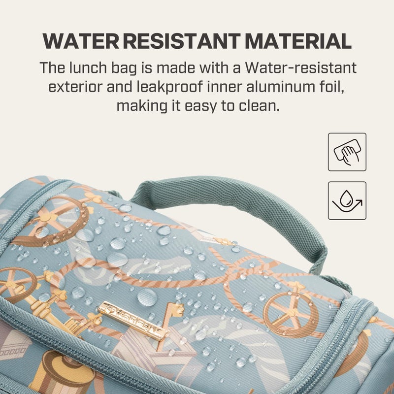 Everfun Womens Lunch Box Two Compartments Insulated Lunch Tote Bag Large Leakproof Soft Cooler Valentine's Day Gifts for Work Picnic Travel - Image 5