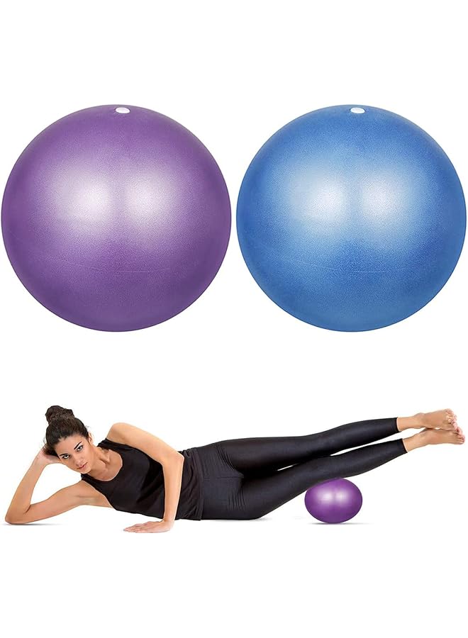 PROMASS Small Exercise Ball 2 Pack Pilates Ball, Antiskid Ball, Mini Exercise Ball With Inflatable Pipette For Yoga, Pilate, Office Ball Chair, Classroom Flexible Seating And Core Training  - Image 1