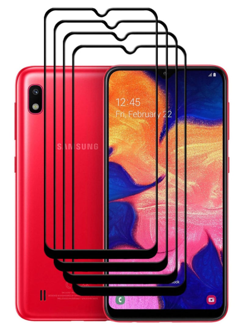 ACLIX 4 Pieces Antistatic ESD Dustproof Premium Quality High Definition Tempered Glass Screen Protector Designed For Samsung Galaxy A10 - Image 1