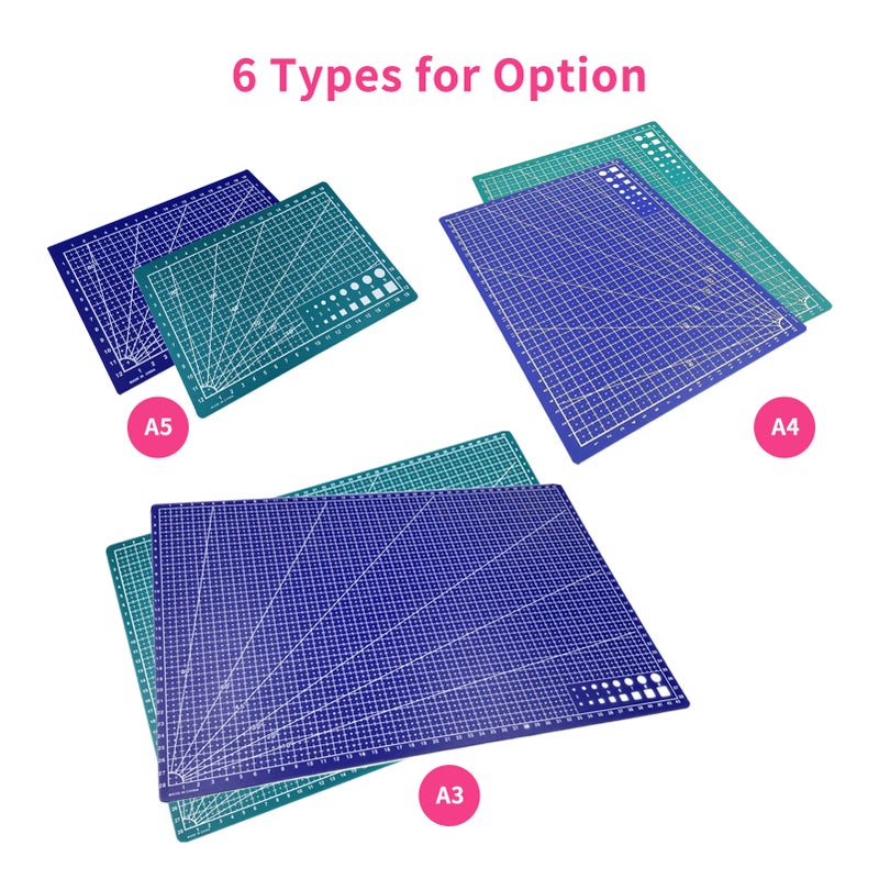 A4 Cutting Mat Single-sided Cutting Board Cut Pad DIY Tool with Clear Grid Lines Angles for Scrapbooking Art and Craft Projects - Image 3