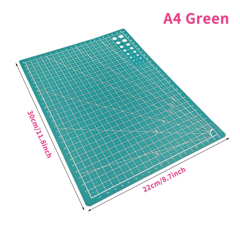 A4 Cutting Mat Single-sided Cutting Board Cut Pad DIY Tool with Clear Grid Lines Angles for Scrapbooking Art and Craft Projects - Image 2