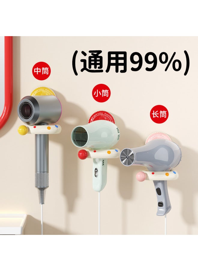 Polka dot hair dryer, rack, suction cup bracket, household toilet, bathroom, no punching, wall hanging, electric hair dryer, hanger 2pcs. - Image 4