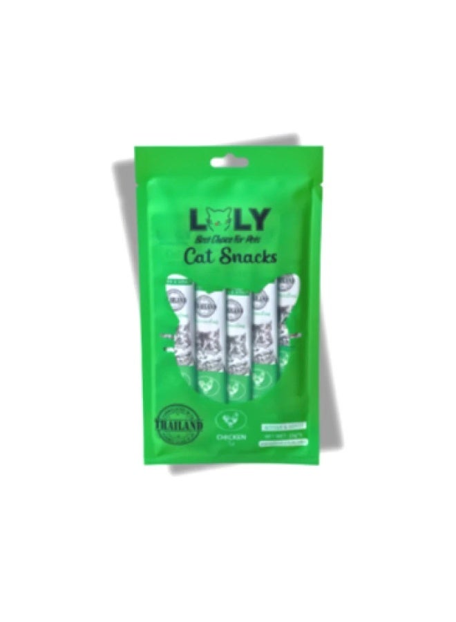 Lolly Chicken Flavor Cat Treats 15x5g