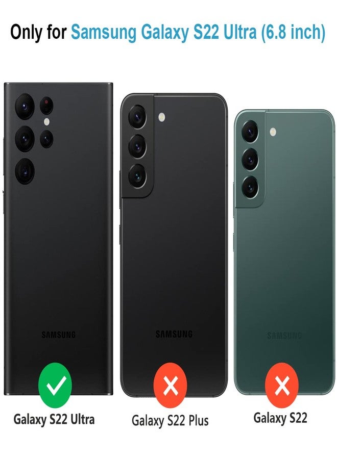 كيزي هوم جراب KEZiHOME لهاتف Galaxy S22 Ultra، مصنوع من الجلد الطبيعي [حجب RFID] جراب محفظة بفتحة للبطاقات وغطاء هاتف قابل للطي مع حامل مغناطيسي متوافق مع Samsung Galaxy S22 Ultra (2022) (أسود/بني) - Image 2