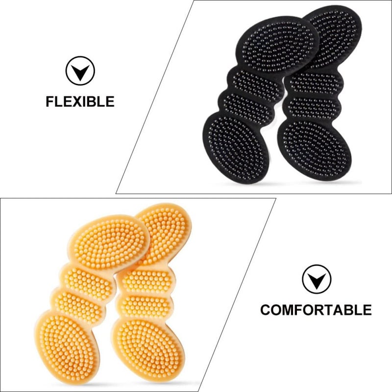 cheekyglo 4 Pairs Stickers Cushions Heel Protection for Pain Adhesive Inserts Sneaker Insert Bunion Comfortable Insoles Care Reducing Silicone Practicl Shoes Pad Women Cushion Sticker Grips - Image 2