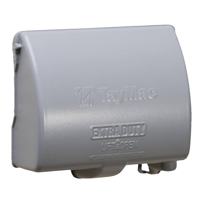 TayMac MX4380S EXTRA DUTY Gray 1Gang Expandable Weatherproof Inuse 312in Electrical Outlet Cover for Home Improvement Outdoor Outlet Cover for Electrical Box UFAST Configuration