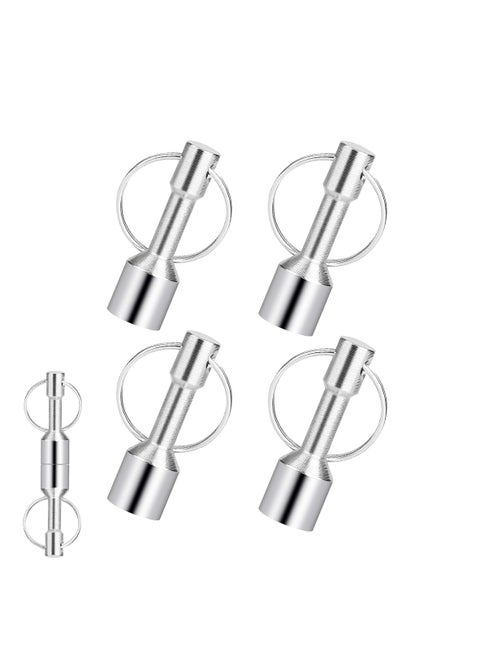Strong Metal Magnet Keychain Set - 4 Pack for Keys & Jewelry Testing, Durable Pocket Holders with Split Ring