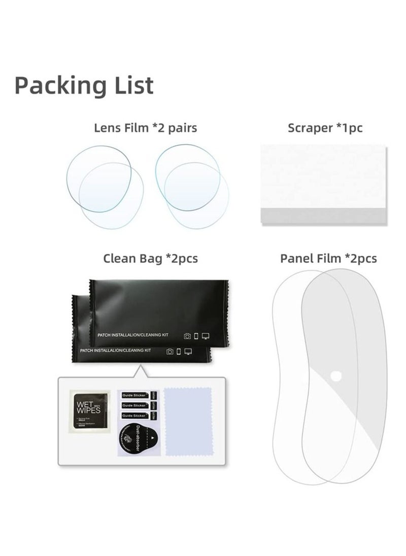 SYOSI VR Headset and Glasses Protective Film Set for PICO 4, HD Anti-scratch Soft Film Cover for Clear View VR Glasses Lens Film  - Image 3