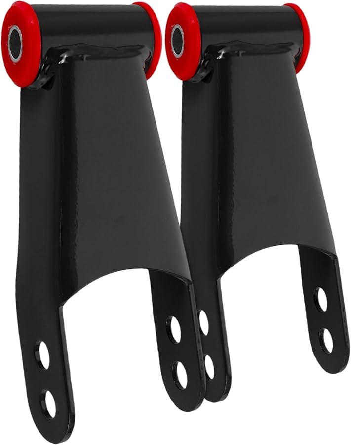 2Pcs Black Drop Shackles for Towing Slip Suspension Weatherproof Design Easy Installation - Image 1