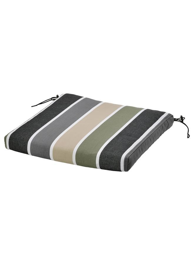 Zaboon Cover for chair cushion, outdoor/multicolour stripe pattern, 44x44 cm - Image 1