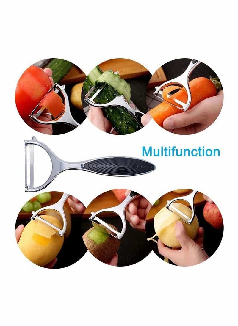 Excefore - Vegetable Peeler for Kitchen, Y-Shaped Peeler for Veggie Fruit, Stainless Steel Peelers with Ergonomic Non-Slip Handle, Good Grip & Durable, Set of 2 - Image 1
