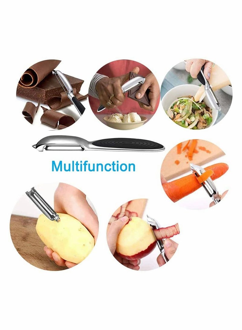 Excefore - Vegetable Peeler for Kitchen, Y-Shaped Peeler for Veggie Fruit, Stainless Steel Peelers with Ergonomic Non-Slip Handle, Good Grip & Durable, Set of 2 - Image 1