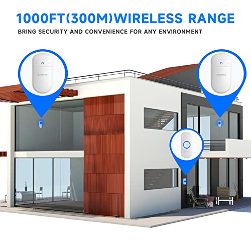 COSTAR Wireless Door Bell for Home Office with LED Light 300 Meter 1000 Feet Operating Range 32 Ringtones 5 Levels Volume, 2 Receiver and 1 Push Button Pebble T303 - Image 4