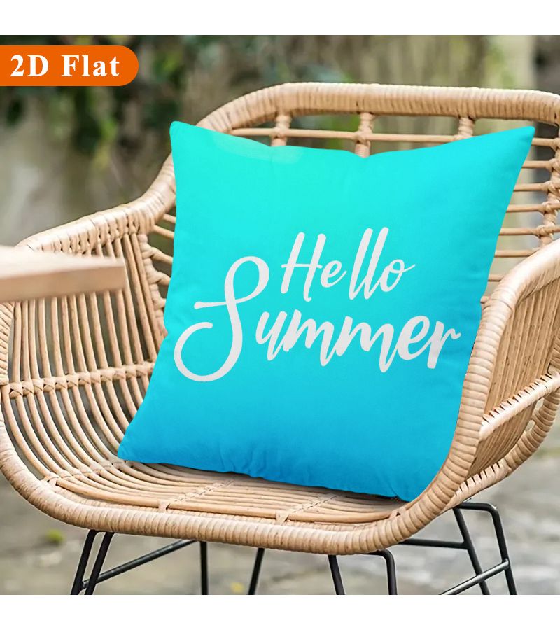 1pc Greetings Summer Square Vibrant Decorative Pillow Covers 18x18 Inch Double Side Print Featuring Zip Closure Perfect Decor For Living Room Bedroom Lounge Porch Terrace Pillow Insert Not Included - Image 5