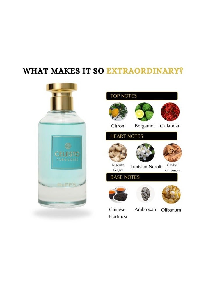 ريفس سبراي سيليستو تركواز او دي بارفان للرجال 100 مل