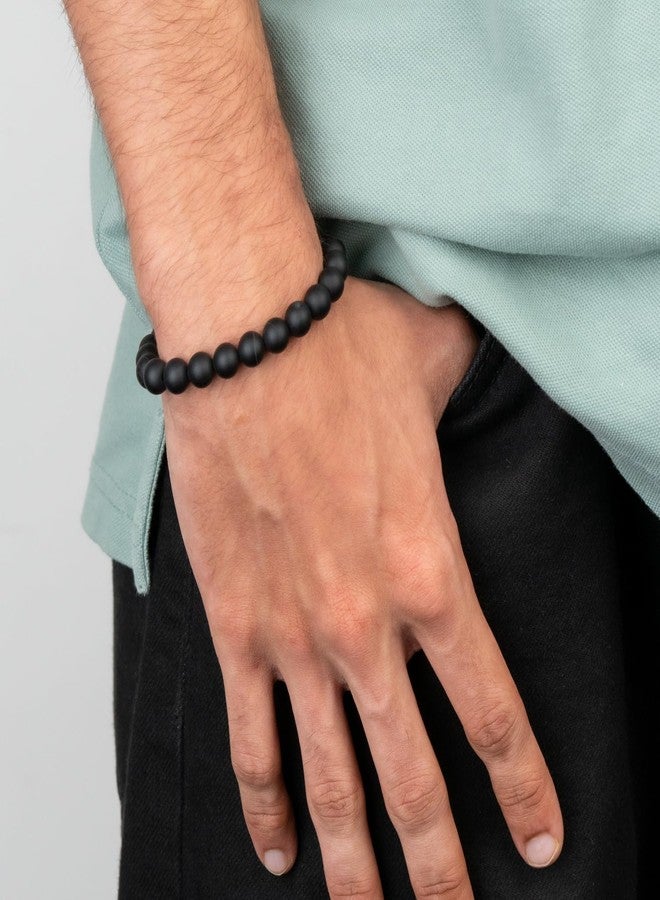 Mesmerize Onyx Natural Stone Bracelet for Men | Splash-Proof MagSnap2 Clasp, Grounding Energy Bracelet (L) - Image 5