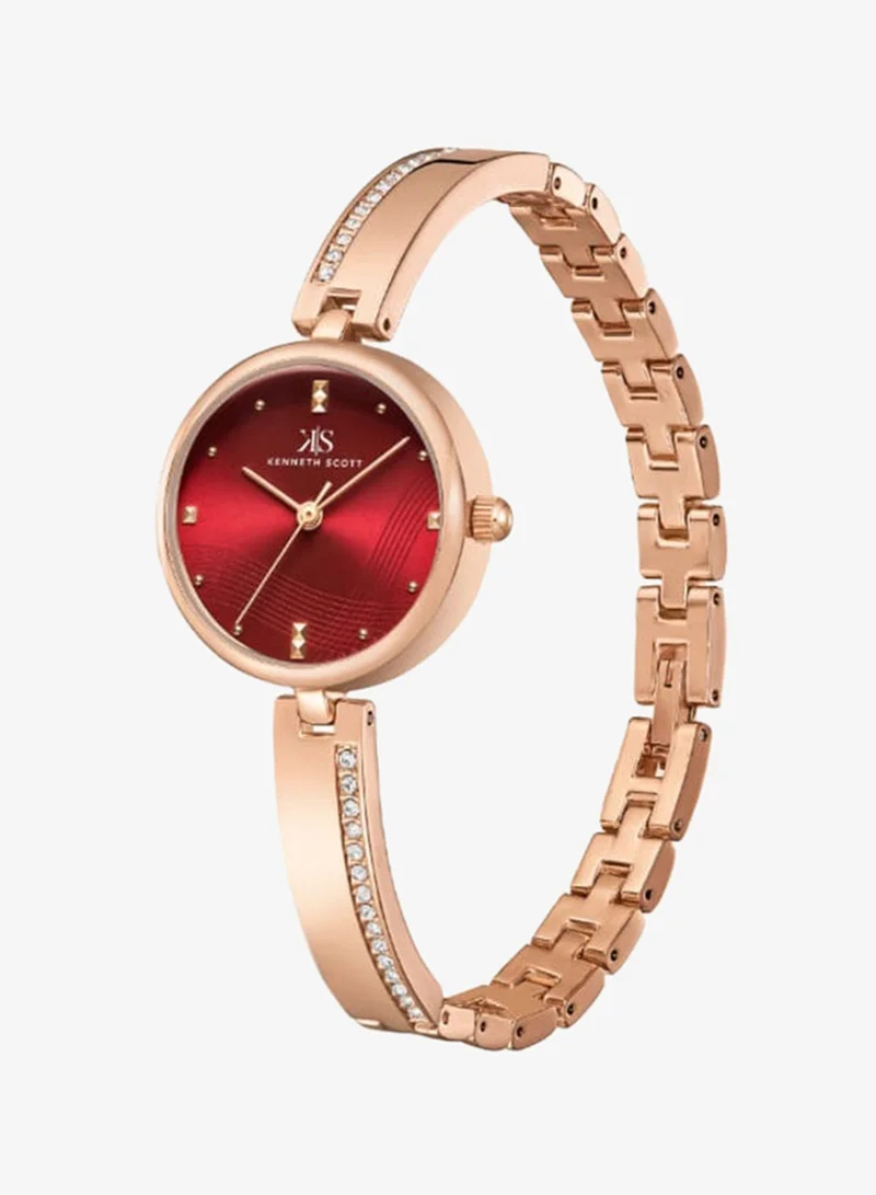 Kenneth Scott Alloy Analog Watch K23506-RBKR - 28 mm