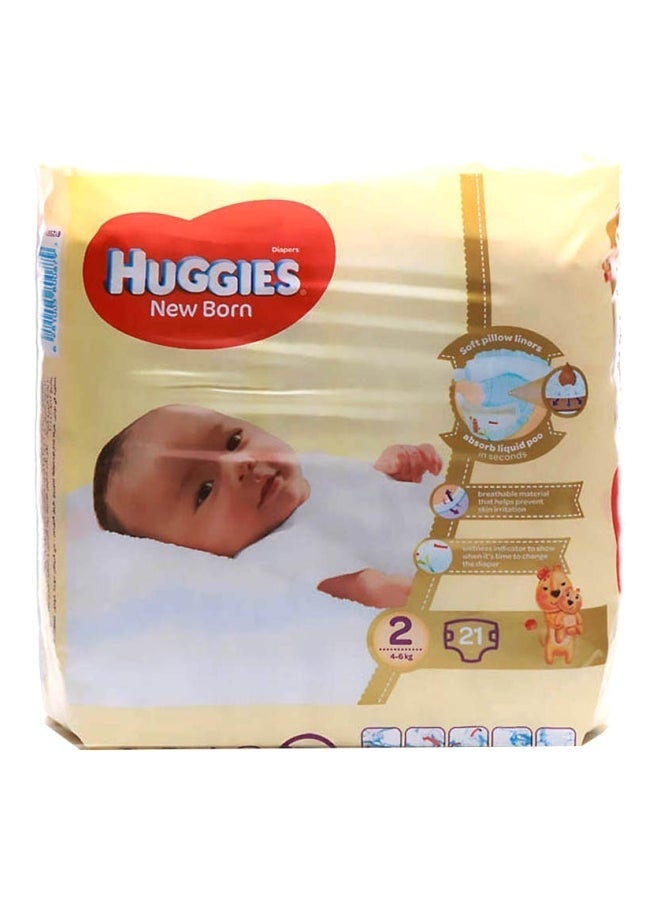HUGGIES حفاضات الأطفال، 4-6 كجم، الحجم 2