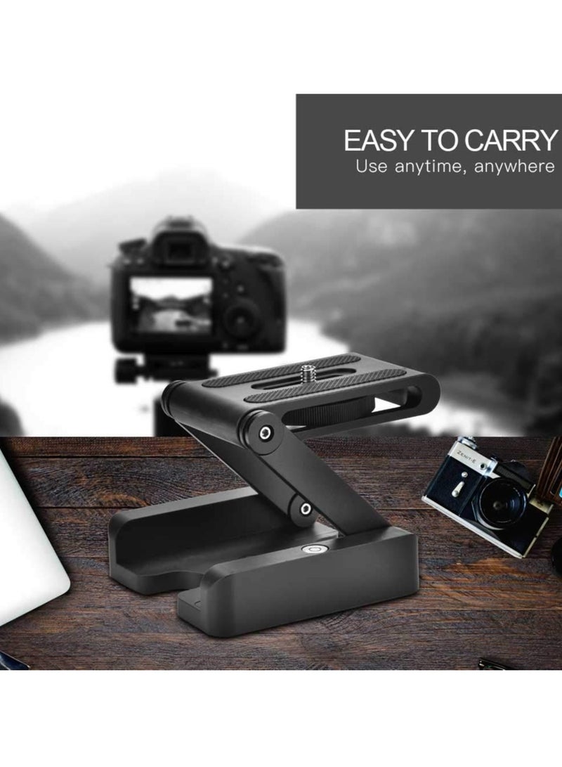 SYOSI Z Flex Tilt Tripod Head, Aluminum Alloy Folding Z Shape Tilt Pan Head Quick Release Plate Bracket for Nikon for Canon DSLR Cameras, Tripod Quick Release Plate - Image 5