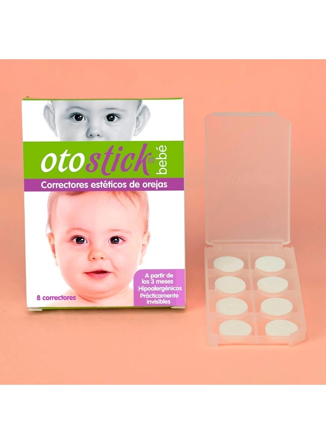 أوتوستيك Otostick Baby، لاصقات تجميلية لتصحيح بروز الأذنين، تحتوي على 8 لاصقات وغطاء واحد (عبوة مزدوجة)، للأعمار من 3 أشهر فما فوق. - Image 2