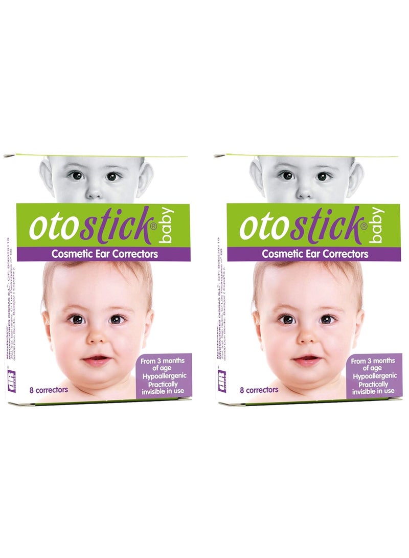 أوتوستيك Otostick Baby، لاصقات تجميلية لتصحيح بروز الأذنين، تحتوي على 8 لاصقات وغطاء واحد (عبوة مزدوجة)، للأعمار من 3 أشهر فما فوق. - Image 1
