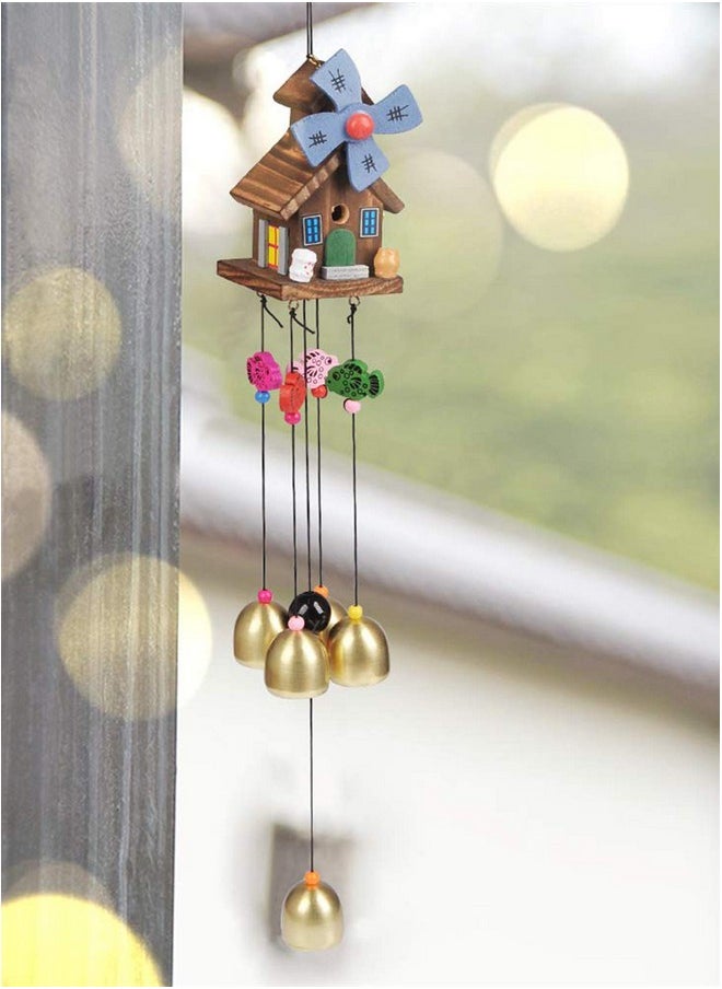 TIMESETL - Wood Coper Wind Chime For Home Bedroom Balcony Garden Etc.. For (Decorate Item) - Image 1